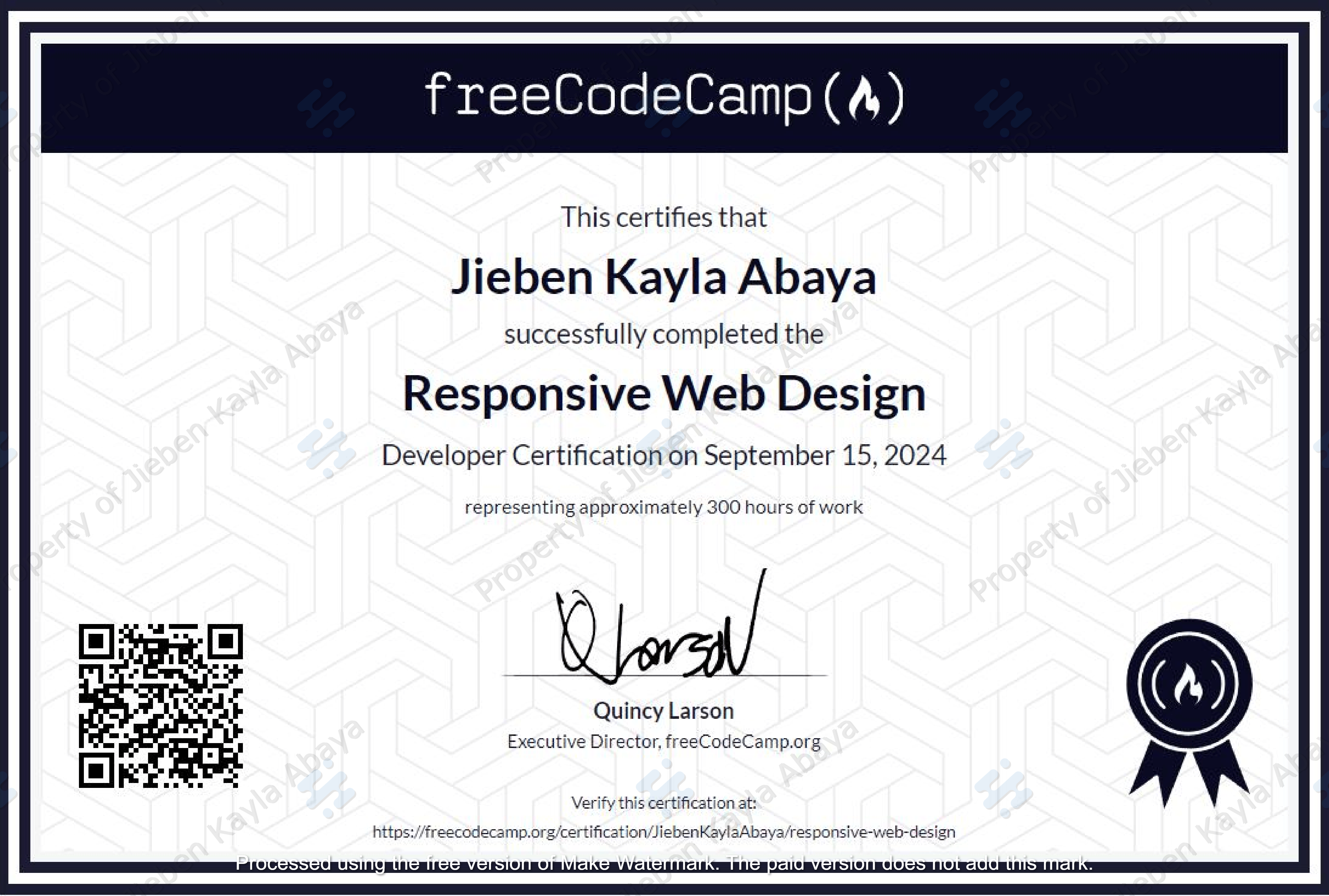 Responsive Web Design Certificate